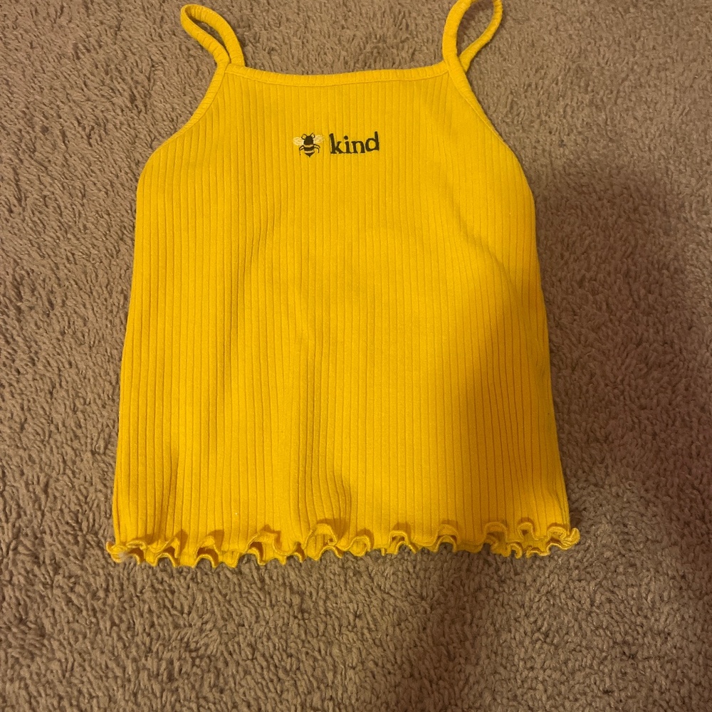 Forever 21 yellow “bee kind” tank top